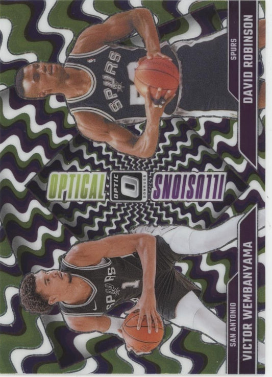 Victor Wembanyama /David Robinson 2024-25 Panini Donruss Optical Illusions #1 #2