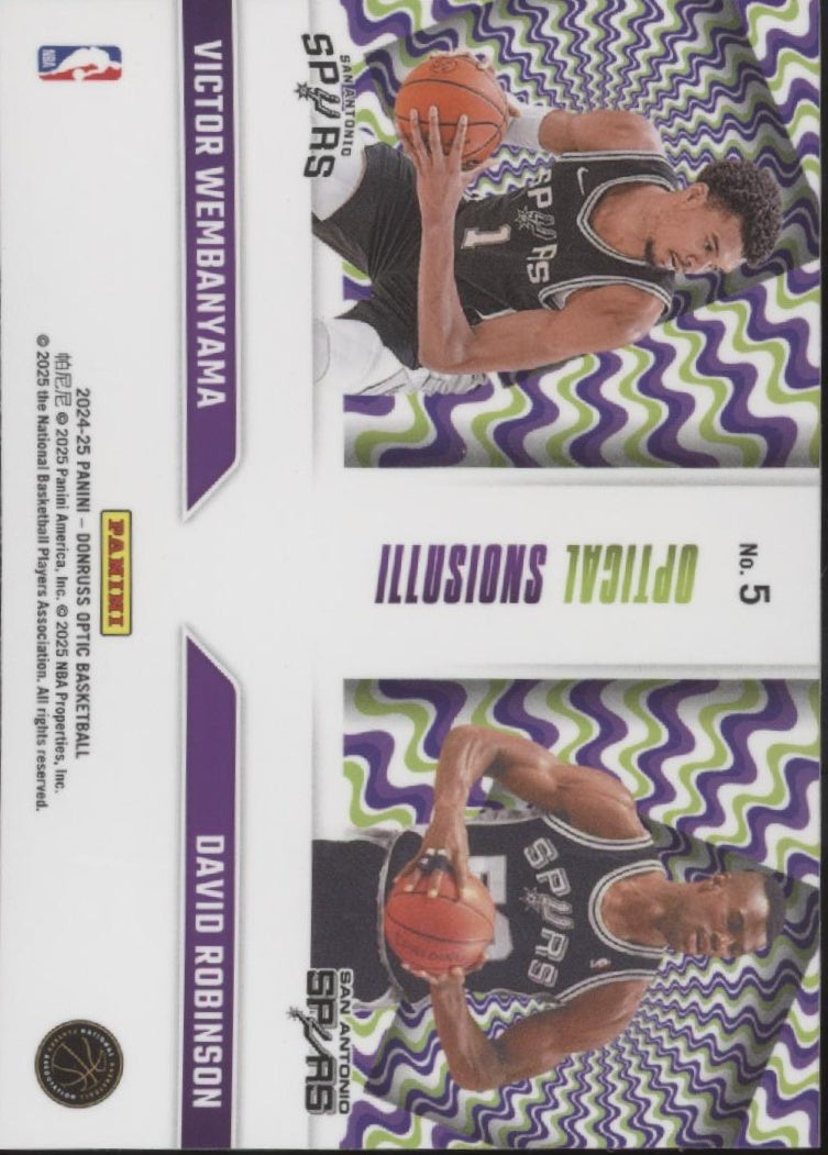 Victor Wembanyama /David Robinson 2024-25 Panini Donruss Optical Illusions #1 #3