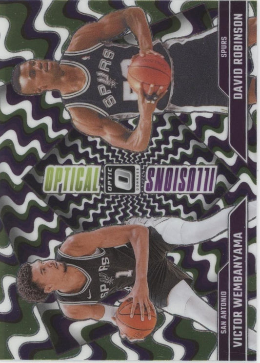 Victor Wembanyama /David Robinson 2024-25 Panini Donruss Optical Illusions #1 #3