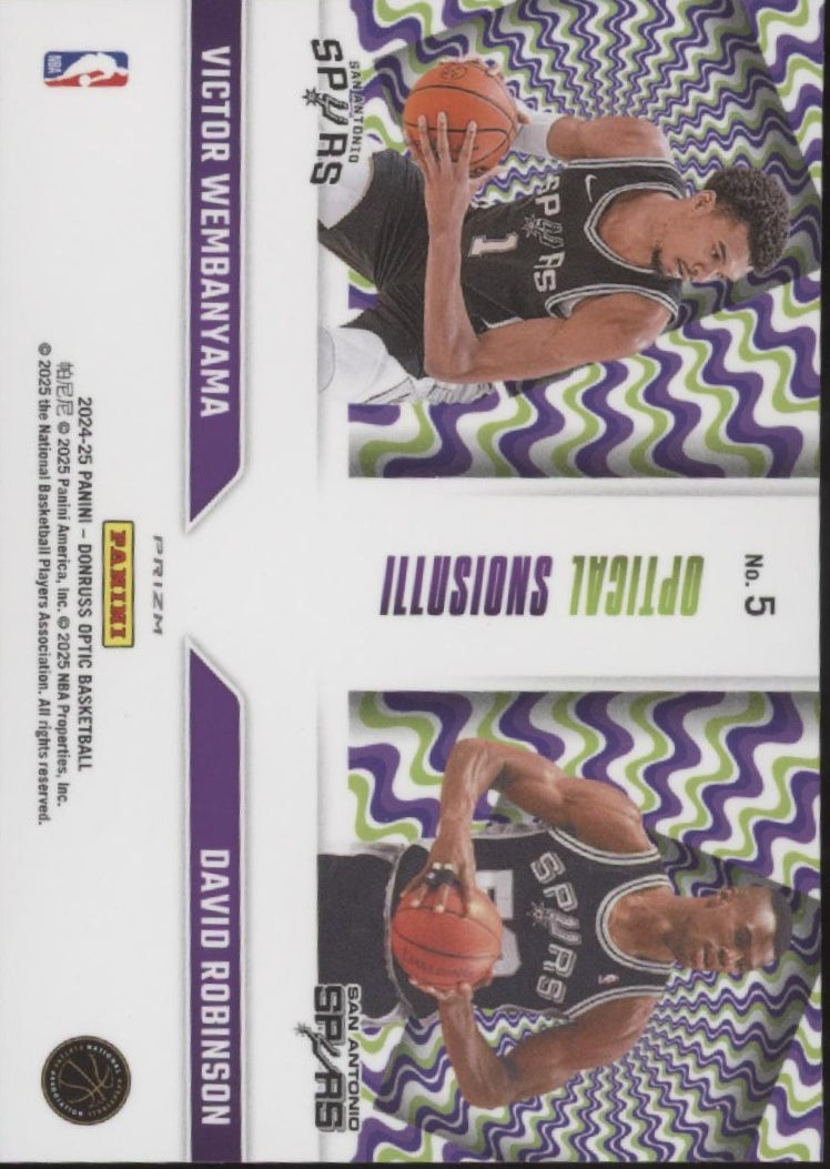 Victor Wembanyama /David Robinson 2024-25 Panini Donruss Optical Illusions #1 #4
