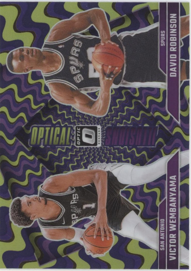 Victor Wembanyama /David Robinson 2024-25 Panini Donruss Optical Illusions #1 #4