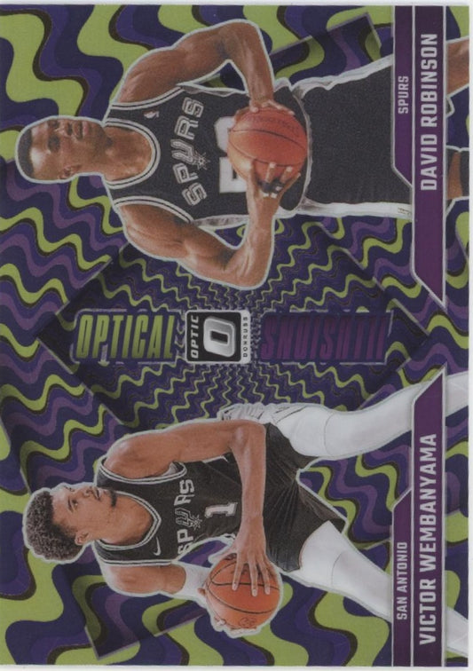 Victor Wembanyama /David Robinson 2024-25 Panini Donruss Optical Illusions #1 #4