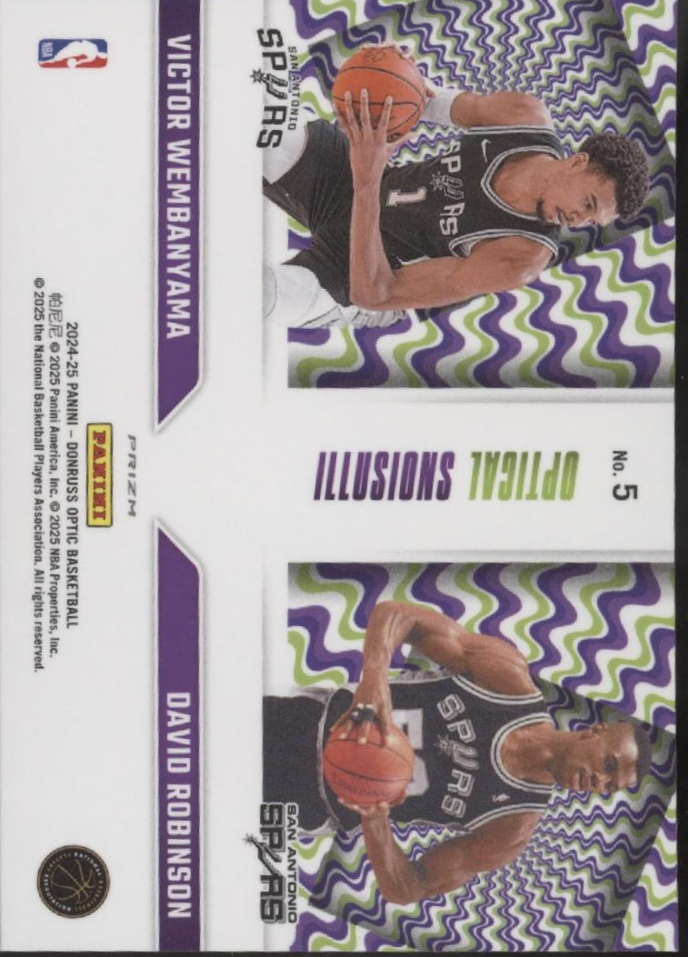Victor Wembanyama /David Robinson 2024-25 Panini Donruss Optical Illusions #1 #6