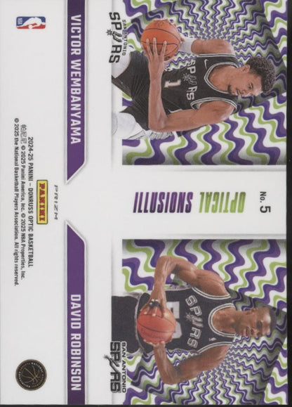 Victor Wembanyama /David Robinson 2024-25 Panini Donruss Optical Illusions #1 #6