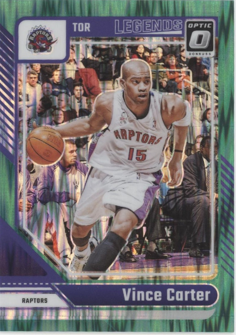 Vince Carter 2024-25 Panini Donruss Optic Legends Green Shock Prizm /149 #2