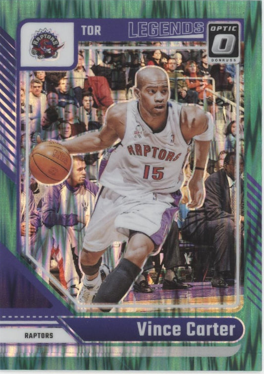 Vince Carter 2024-25 Panini Donruss Optic Legends Green Shock Prizm /149 #2