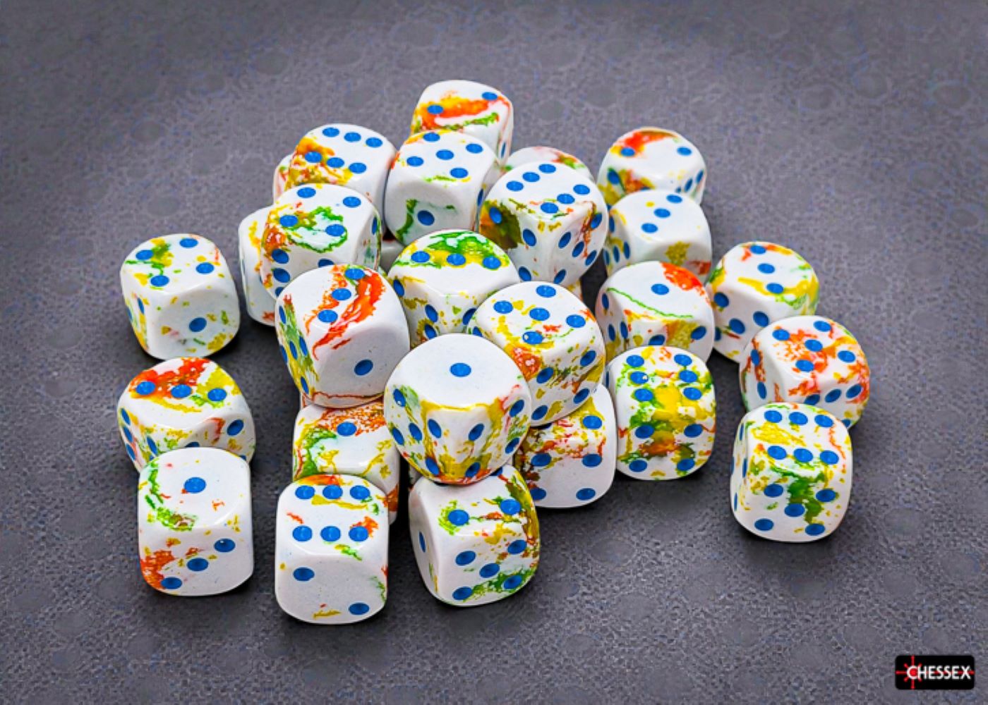 Chessex: Breezy/Blue 12mm d6 Dice Block (36 Dice)