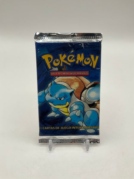 Pokemon Base Set Unlimited Spanish Booster Pack Blastoise 20.53g Pokemon Base Set Unlimited Spanish Booster Pack Blastoise 20.53g