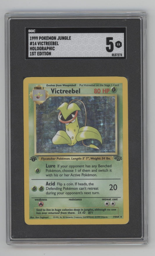 Victreebel Pokemon Jungle Holo 1st Edition #14 SGC 5