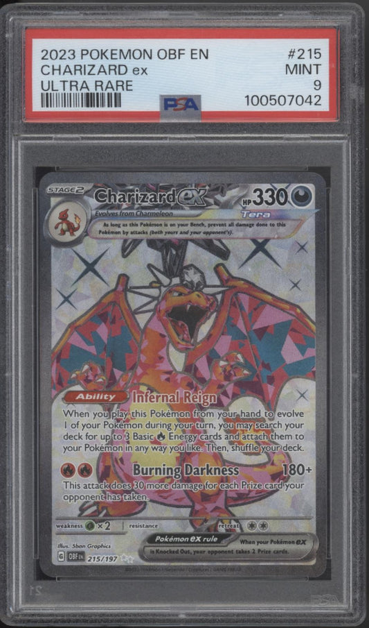 Charizard ex Pokemon Obsidian Flames Ultra Rare #215 PSA 9