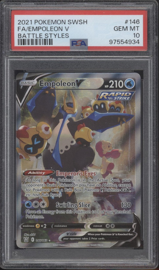 Empoleon V Pokemon Battle Styles Full Art #146 PSA 10