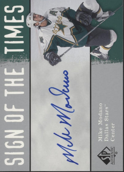 Mike Modano 2000-01 Upper Deck SP Authentic Sign of the Times Auto