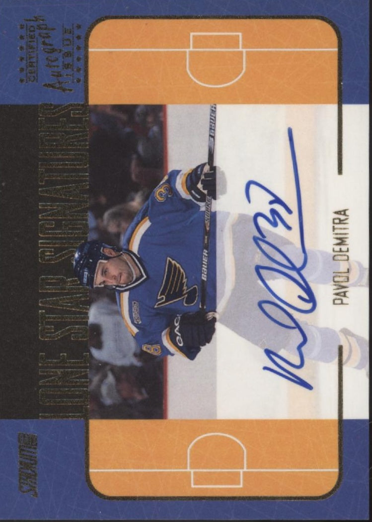 Pavol Demitra 2000-01 Topps Stadium Club Lone Star Signatures Auto #LS8