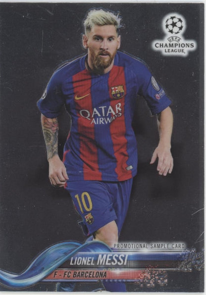 Lionel Messi 2017-18 Topps Chrome UEFA Champions League Promo Sample #LG-LM #2
