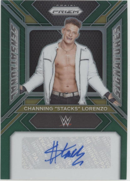 Channing Stacks Lorenzo 2024 Prizm Sensational Signatures Green Prizm Auto