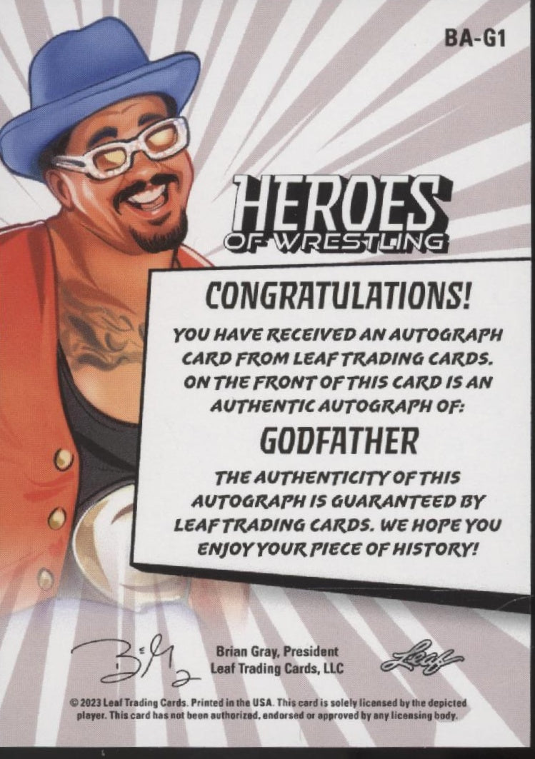 Godfather 2023 Leaf Heroes of Wrestling Auto #BA-G1