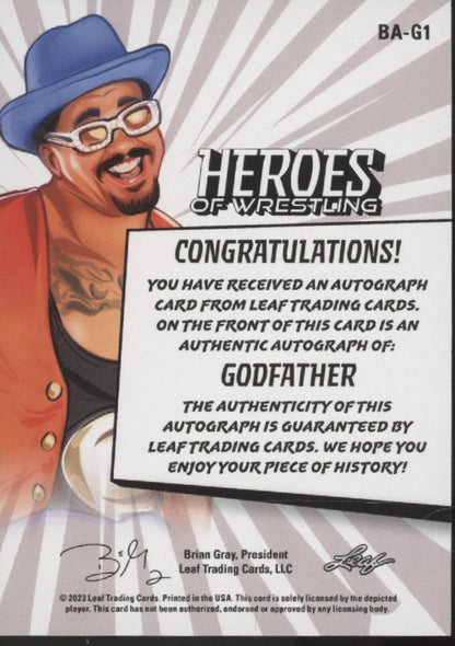 Godfather 2023 Leaf Heroes of Wrestling Auto #BA-G1