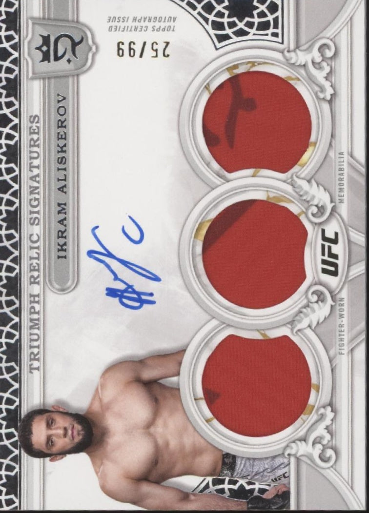 Ikram Aliskerov 2024 Topps Royalty Triumph Relic Signatures Swatch Auto 25/99