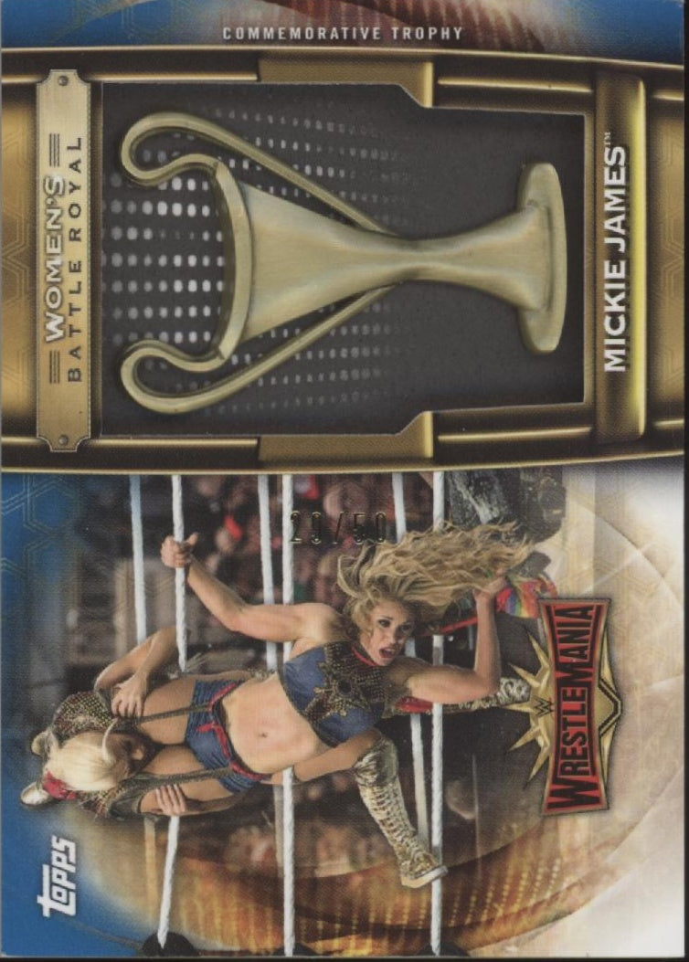 Mickie James 2020 Topps Wrestlemania Women's Battle Royal Trophy Card 29/50