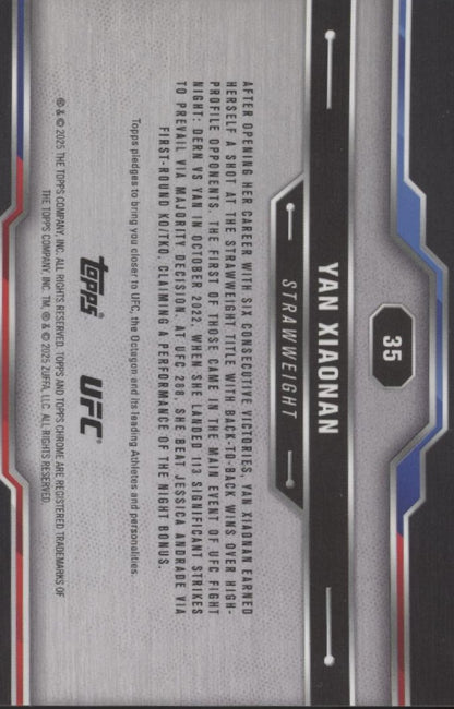 Yan Xiaonan 2025 Topps Chrome Gold Refractor 3/8 #35