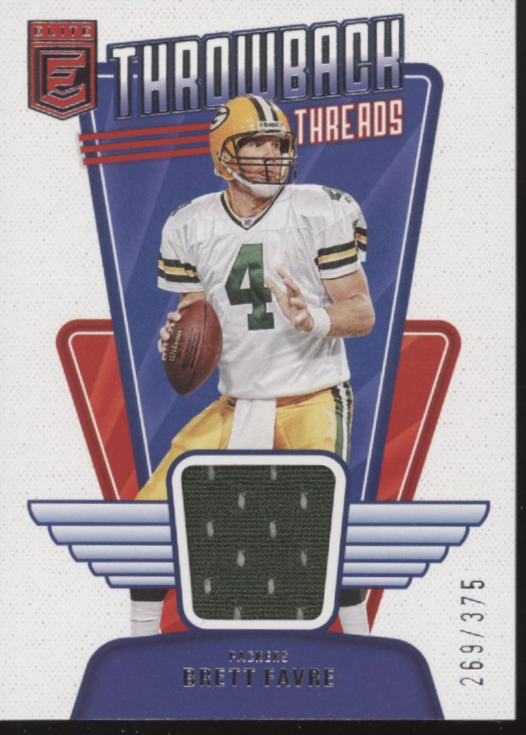 Brett Favre 2023 Panini Donruss Throwback Threads Swatch 269/375 #2