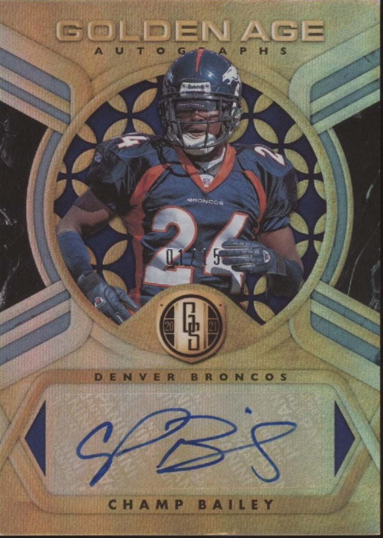 Champ Bailey 2021 Panini Gold Standard Golden Age Auto 01/15 #GAA-CBA