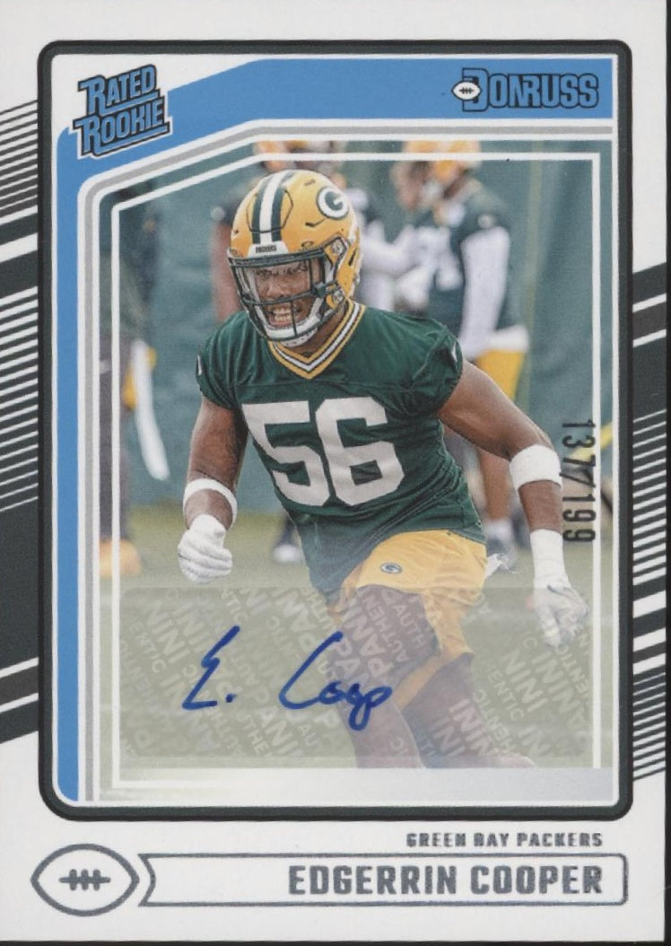 Edgerrin Cooper 2024 Panini Donruss Rated Rookie RC Auto 137/199 #325