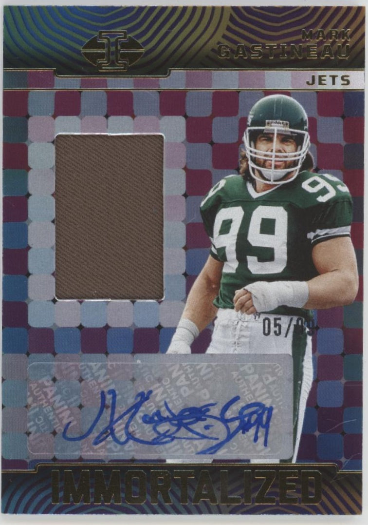 Mark Gastineau 2024 Panini Illusions Immortalized Swatch Auto 05/99 #IJA-MGU