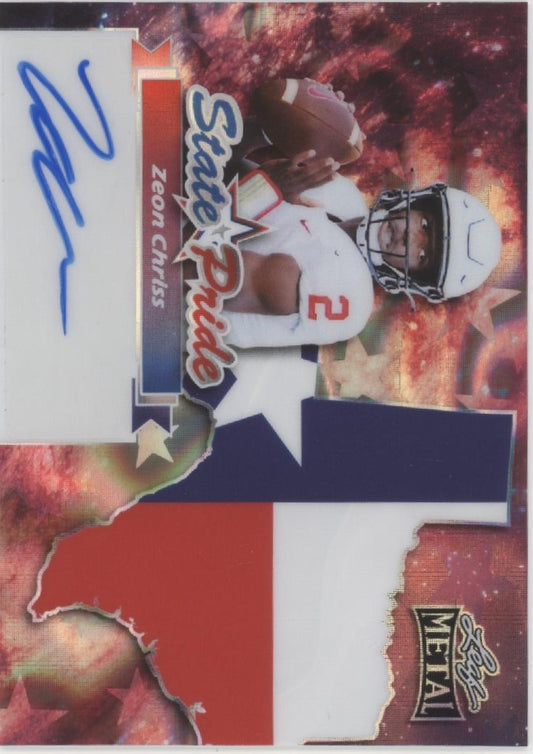 Zeon Chriss 2025 Leaf Metal State Pride Auto 1/1 #SP-ZC1