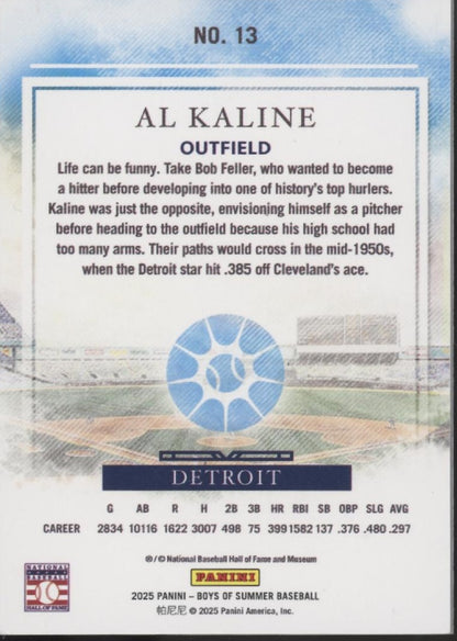 Al Kaline 2025 Panini Boys of Summer Blue 64/99 #13