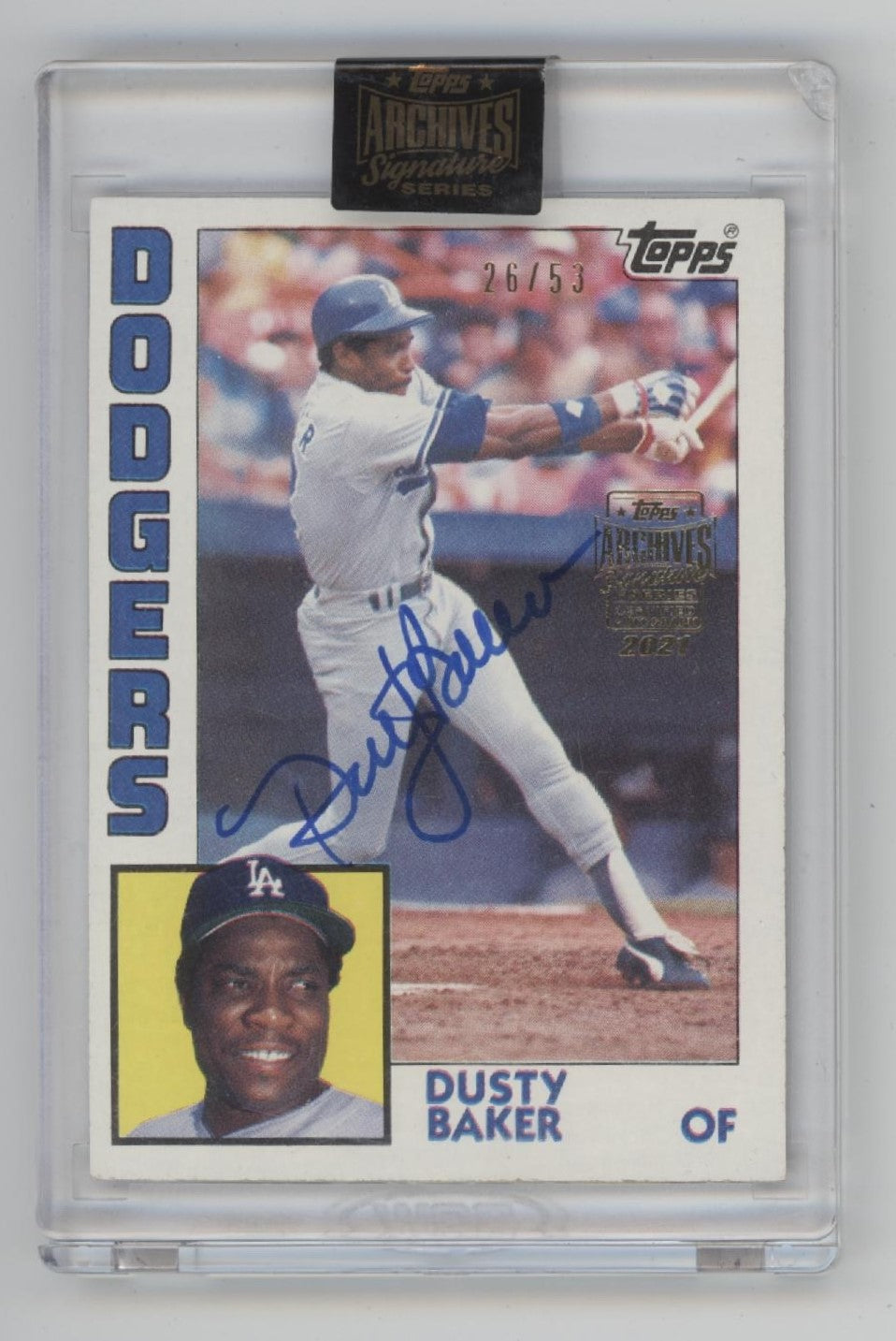 Dusty Baker 2021 Topps Archives Signature Series Auto 26/53 #40