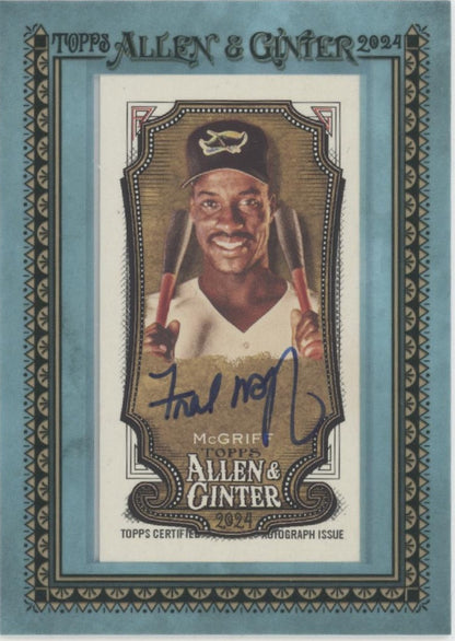 Fred McGriff 2024 Topps Allen & Ginter Mini Framed Auto 45/50 #MA-FM