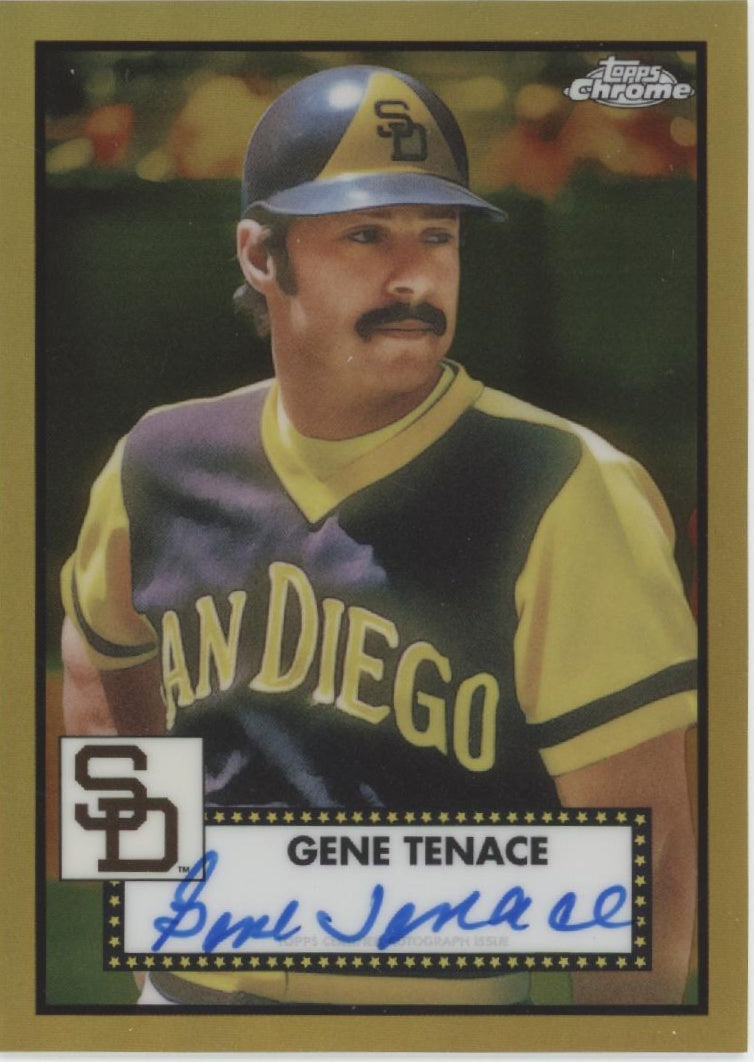 Gene Tenace 2021 Topps Chrome Platinum Gold Refractor Auto 46/50 #PA-GTE