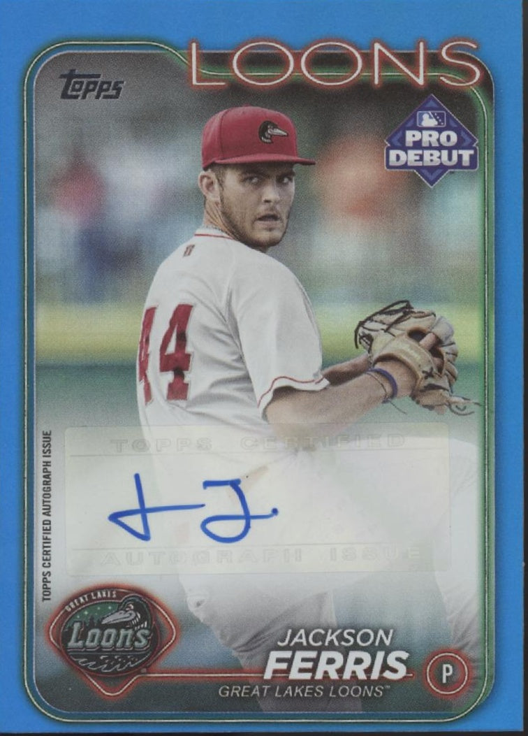 Jackson Ferris 2024 Topps Pro Debut Blue Holo Auto 022/150 #PD-109