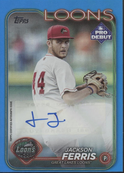 Jackson Ferris 2024 Topps Pro Debut Blue Holo Auto 022/150 #PD-109