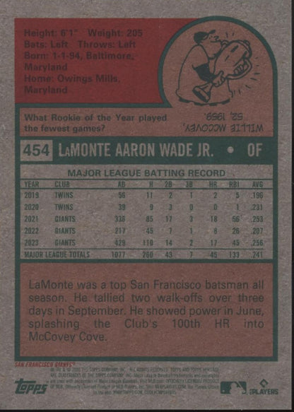LaMonte Wade Jr. 2025 Topps Chrome Heritage Gold Refractor 3/5 #454