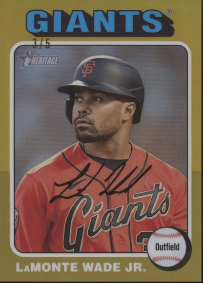 LaMonte Wade Jr. 2025 Topps Chrome Heritage Gold Refractor 3/5 #454
