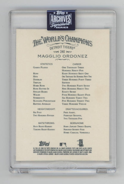 Magglio Ordonez 2020 Topps Archives Signature Series Auto 17/23 #240