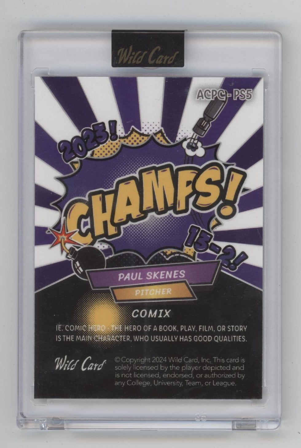 Paul Skenes 2024 Wild Card Alumination Comix 28/30 #ACPC-PS5