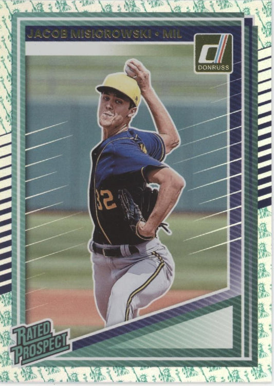 Jacob Misiorowski 2025 Panini Donruss Rated Prospect Liberty Holo #128