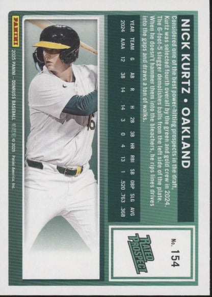 Nick Kurtz 2025 Panini Donruss Rated Prospect Liberty Holo #154