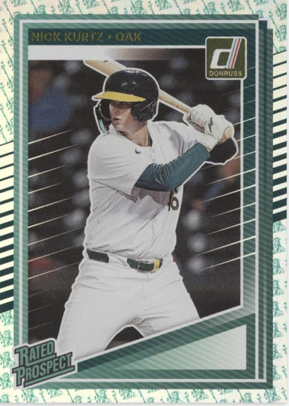 Nick Kurtz 2025 Panini Donruss Rated Prospect Liberty Holo #154