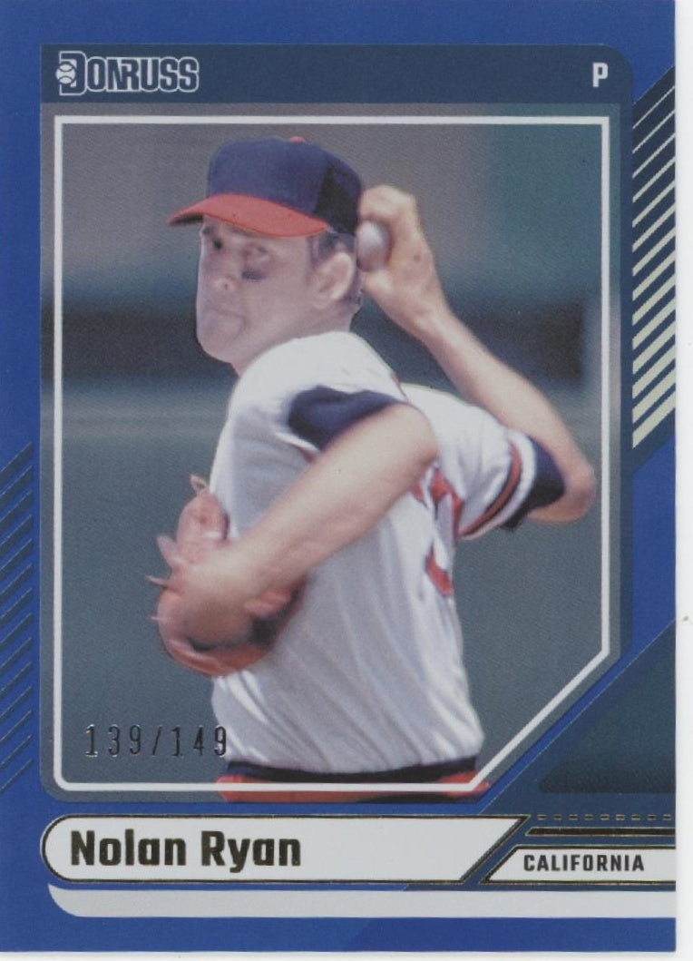 Nolan Ryan 2024 Panini Donruss Blue Holo 139/149 #42