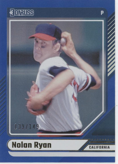 Nolan Ryan 2024 Panini Donruss Blue Holo 139/149 #42