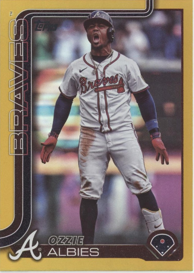 Ozzie Albies 2025 Topps Series 2 Gold Holo 44/50 #364