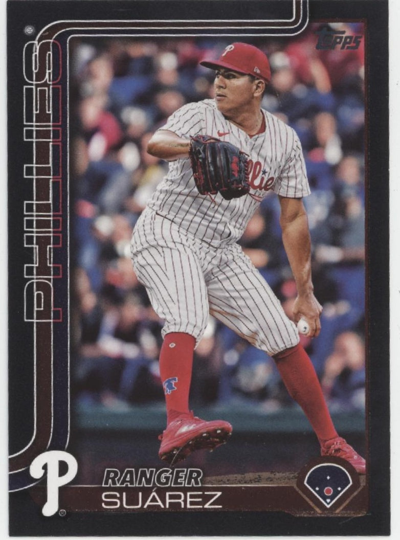 Ranger Suarez 2025 Topps Series 1 Black 37/74 #56