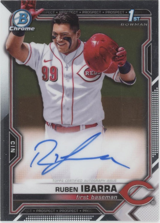 Ruben Ibarra 2021 Bowman Chrome Prospects Auto #CDA-RI