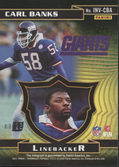 Carl Banks 2021 Panini Chronicles Invincible Auto 08/25 #INV-CBA
