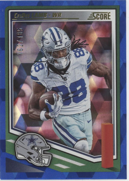 CeeDee Lamb 2025 Panini Score Blue Cubic 162/185 #137