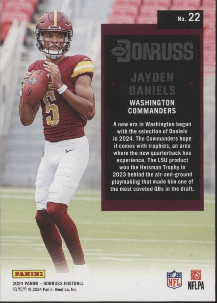 Jayden Daniels 2024 Panini Donruss Retro RC #22